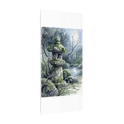 Moonlight Stone Lantern Canvas Art - Japandi Seijaku