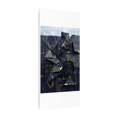 Beautiful Paper Fold Canvas Art - Crackle Gold Kintsugi