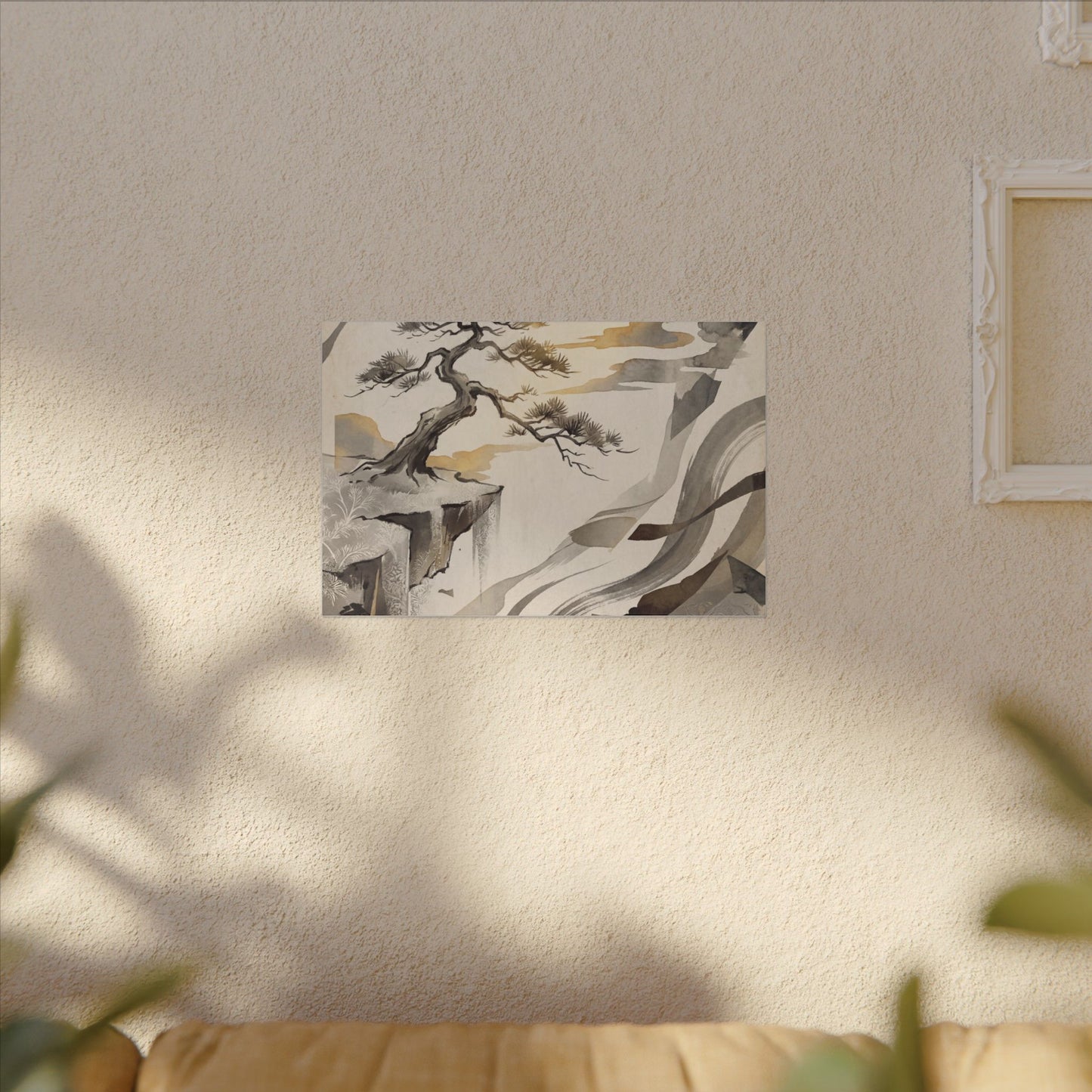 Golden Hour Pine Tree Canvas Art - Japandi Seijaku