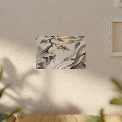 Golden Hour Pine Tree Canvas Art - Japandi Seijaku