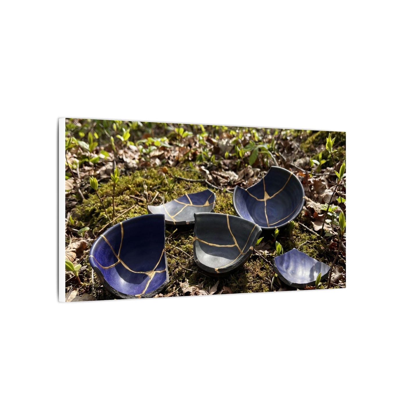Philosophical Broken Pottery Canvas Art - Broken Beauty Kintsugi