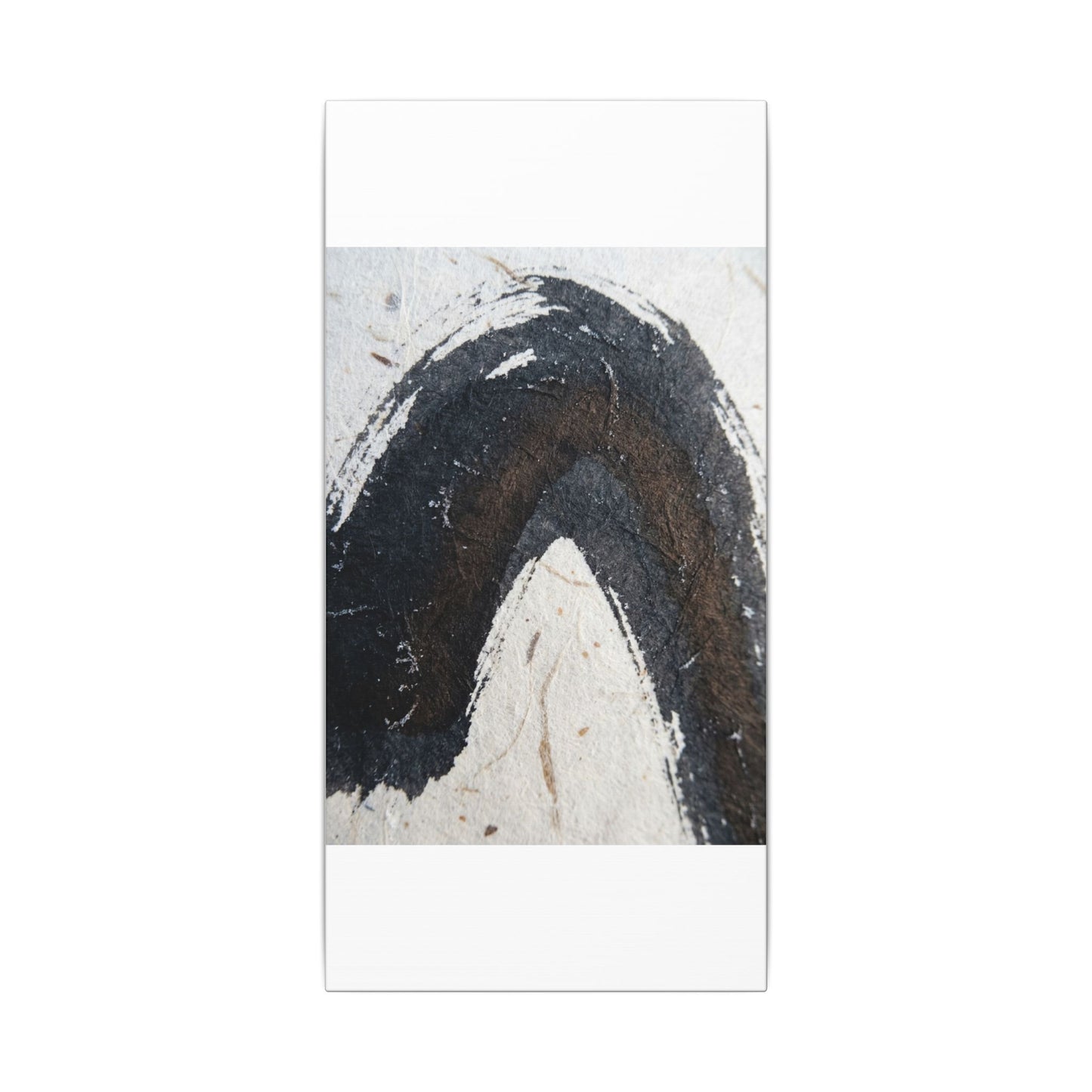 Moody Ink Brushstroke Canvas Art - Moody Minimal Dark Japandi