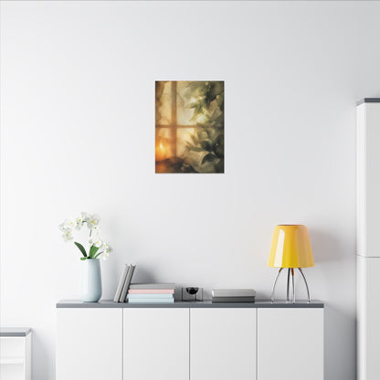 Cozy Shoji Screen Canvas Art - Watercolor Japandi