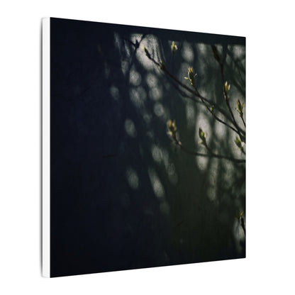Dark Japandi Shoji Screen in Dappled | Moody Minimal Canvas Art