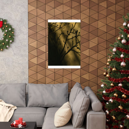 Golden Hour Shadow Play Wall Art Print - Dark Japandi Seijaku