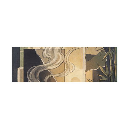 Tranquil Incense Smoke Canvas Art - Ukiyo E Inspired Zen