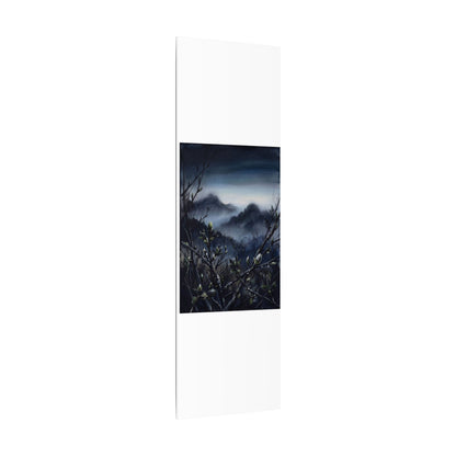 Mountain Mist Spring Canvas Art | Dark Japandi Atmospheric Design