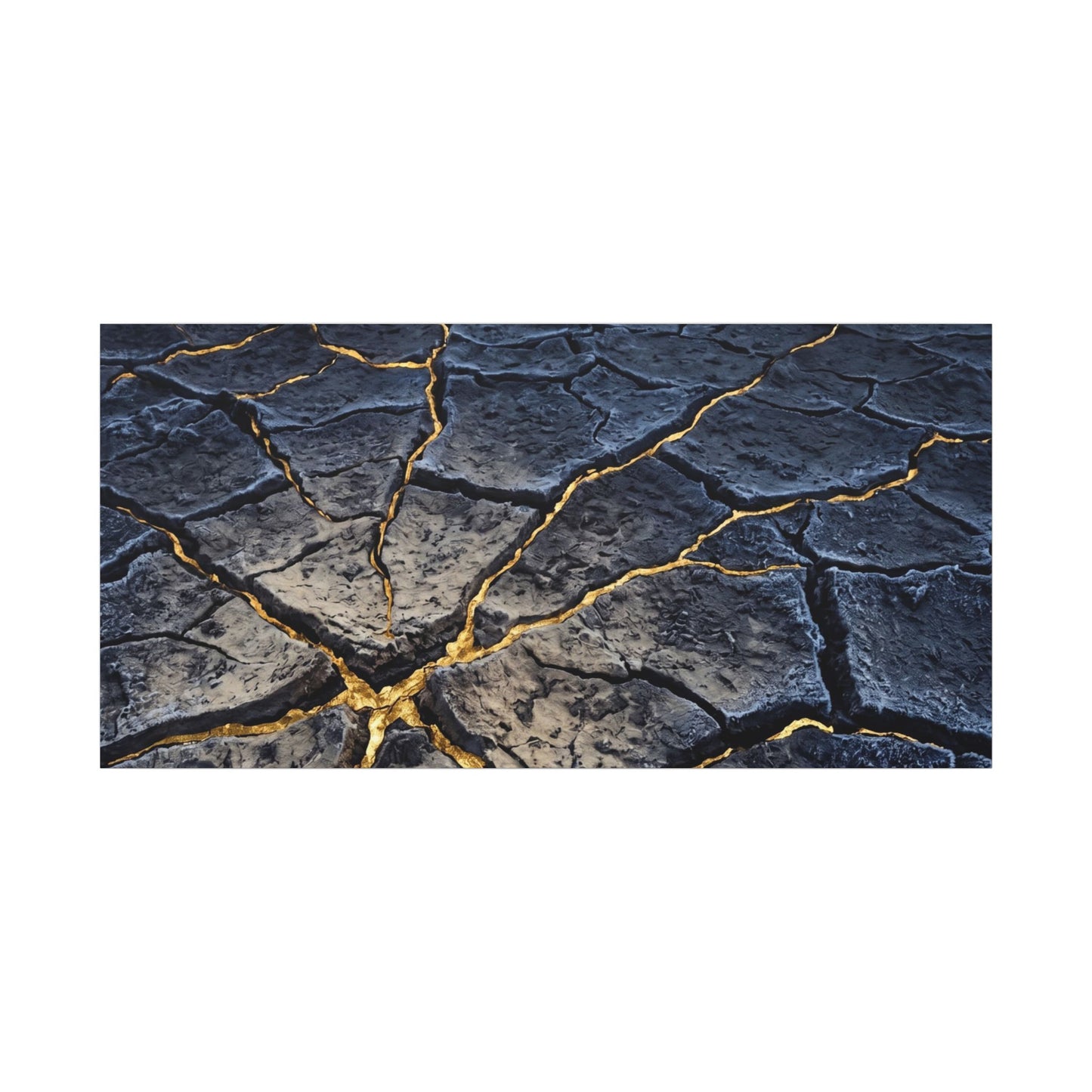 Cracked Earth Broken Beauty Canvas Art | Artful Kintsugi Art