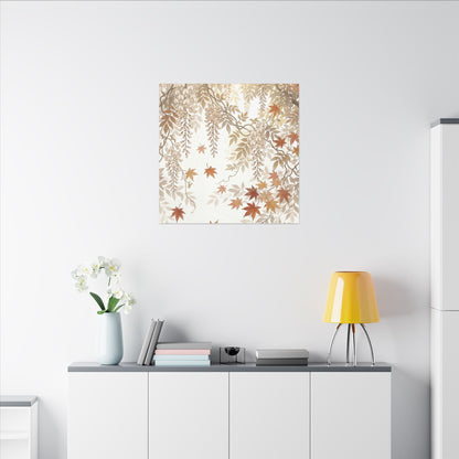Shibui Wisteria Canvas Art - Japandi Japanese Pattern