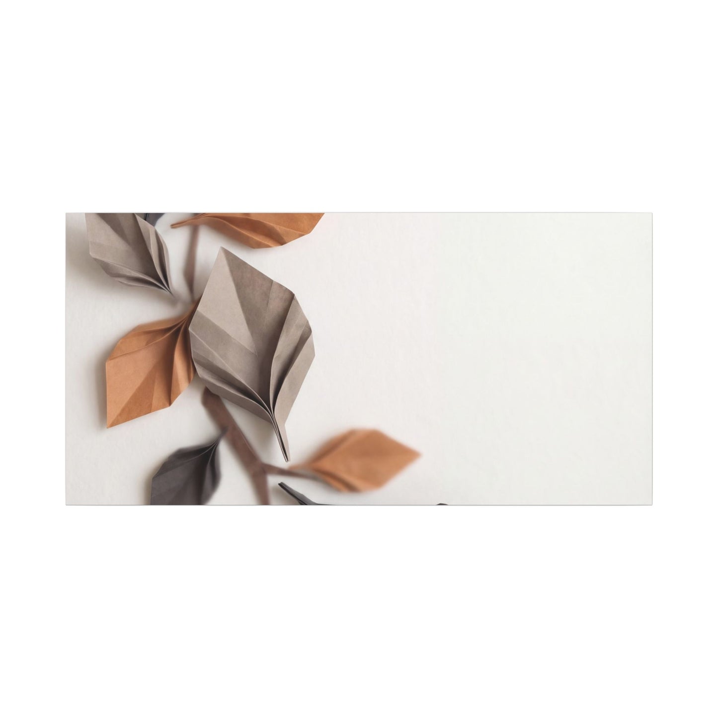 Paper Fold Autumn Canvas Art | Japandi Earthy Design