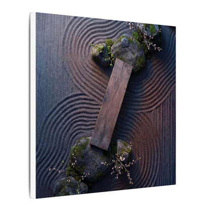 Spring Rock Garden Moody Minimal Canvas Art | Atmospheric Decor
