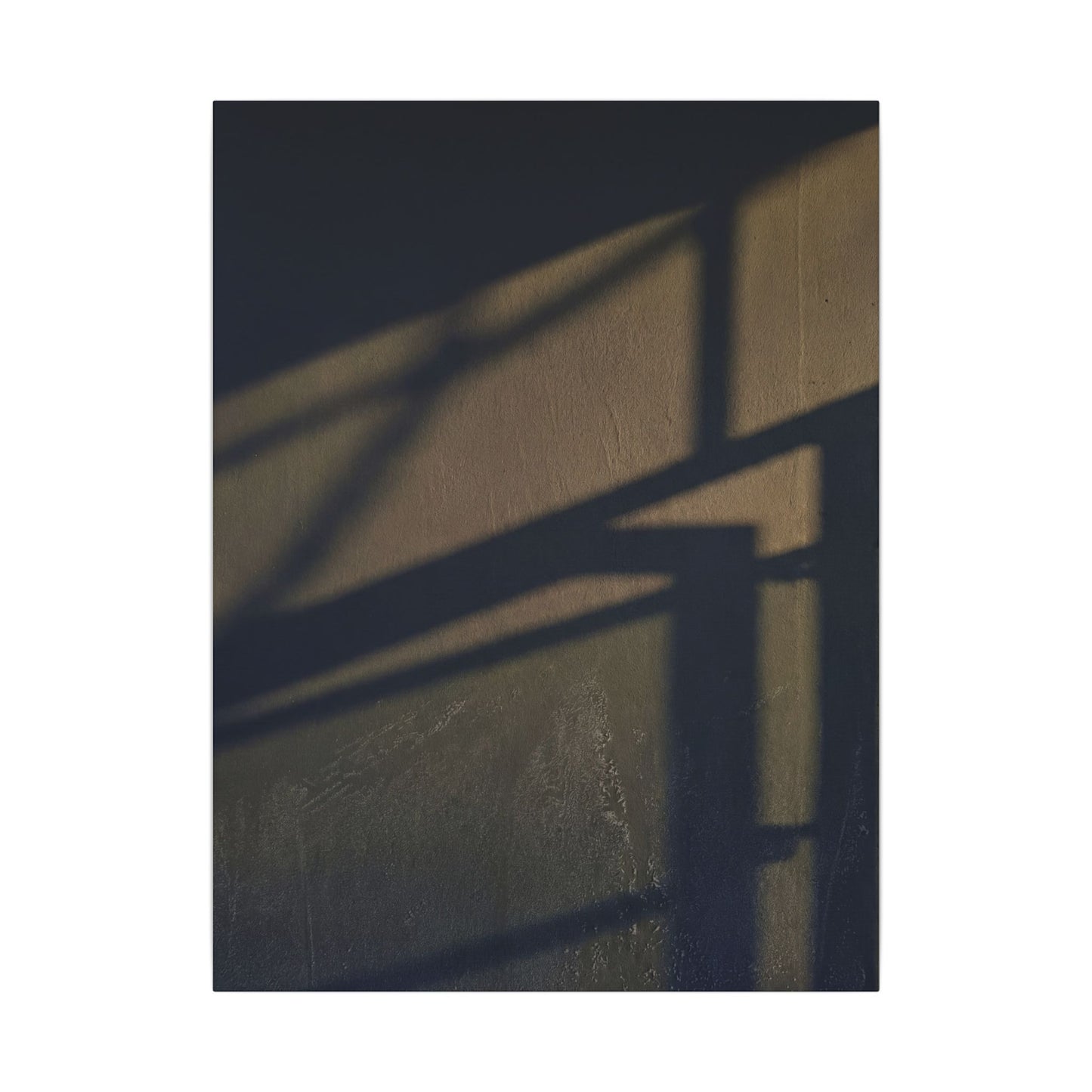 Sophisticated Shadow Play Canvas Art - Moody Minimal Dark Japandi