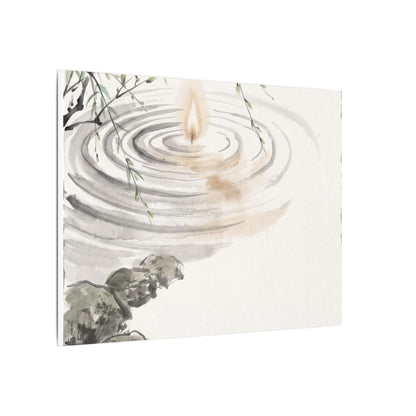 Water Ripple Sumi E Canvas Art | Tranquil Zen Art