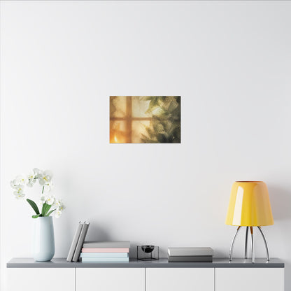 Cozy Shoji Screen Canvas Art - Watercolor Japandi