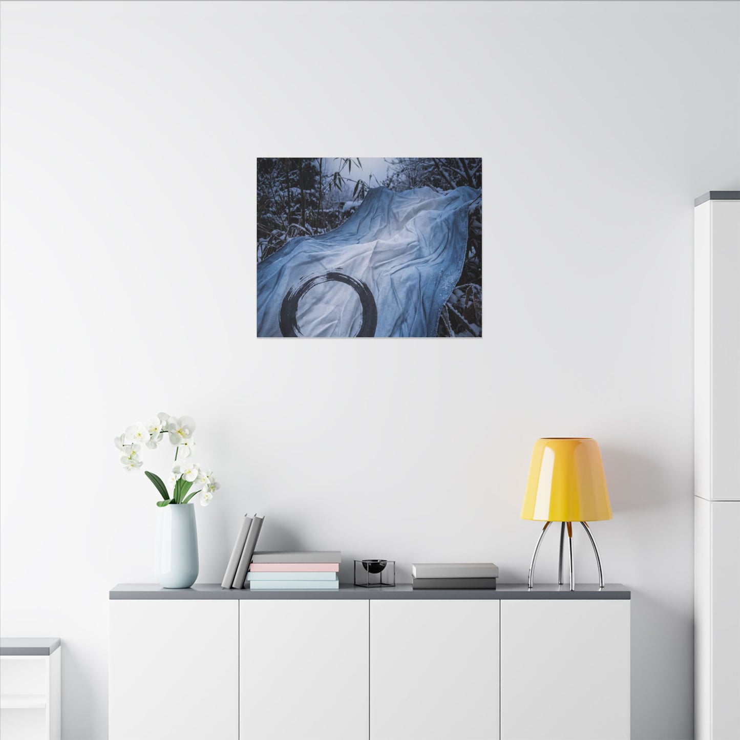 Moonlight Silk Drape Canvas Art - Zen Datsuzoku
