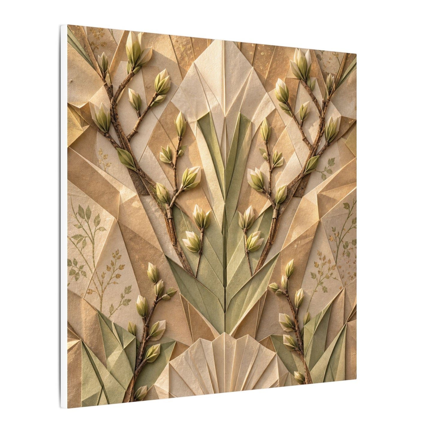 Kanso Paper Fold Canvas Art - Japandi Japanese Pattern