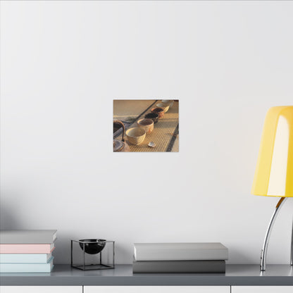 Kintsugi Tea Ceremony in Golden Hour | Gold Repair Canvas Art