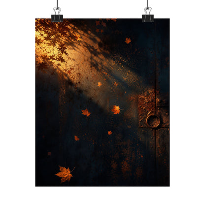 Rust Patina Wall Art Print | Autumn Dark Japandi Shadow Zen Art