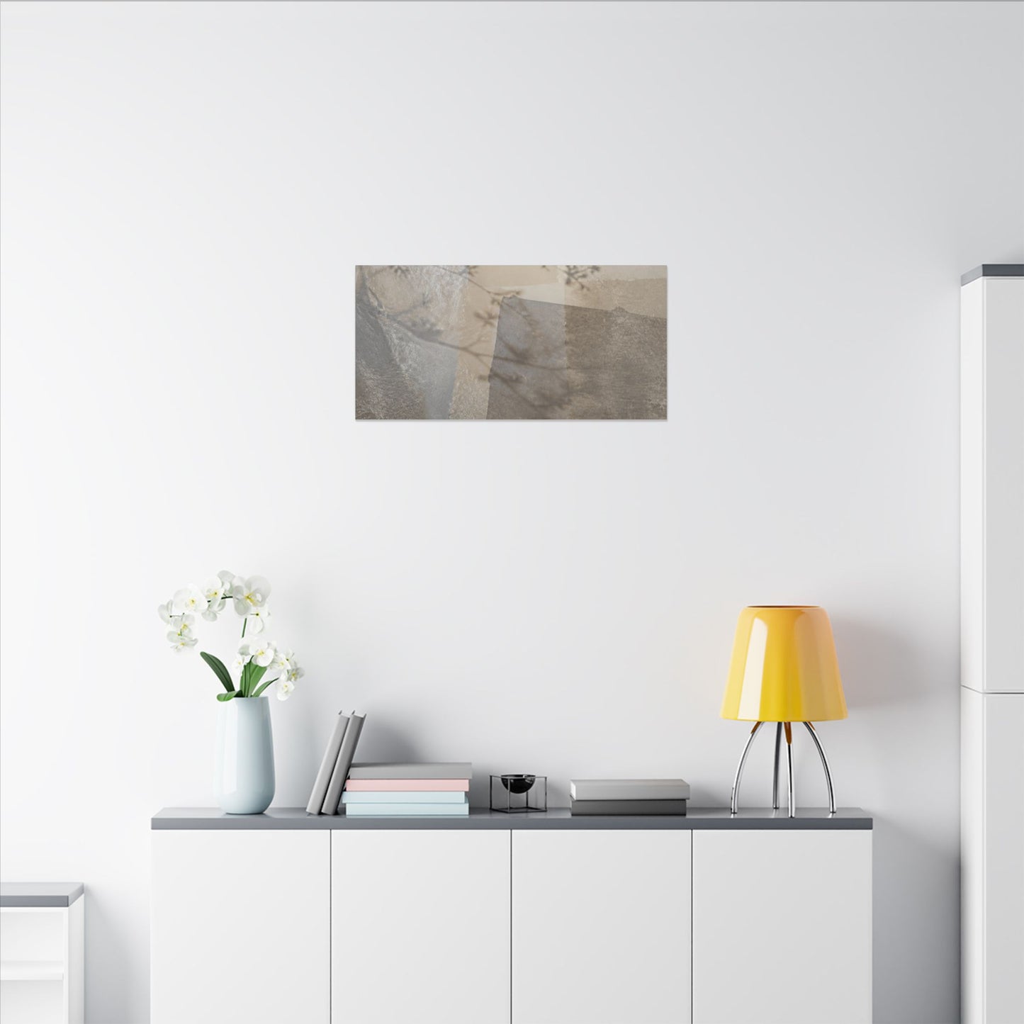 Neutral Shadow Play Canvas Art - Texture Japandi