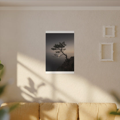 Dawn Pine Tree Canvas Art - Dark Japandi Datsuzoku