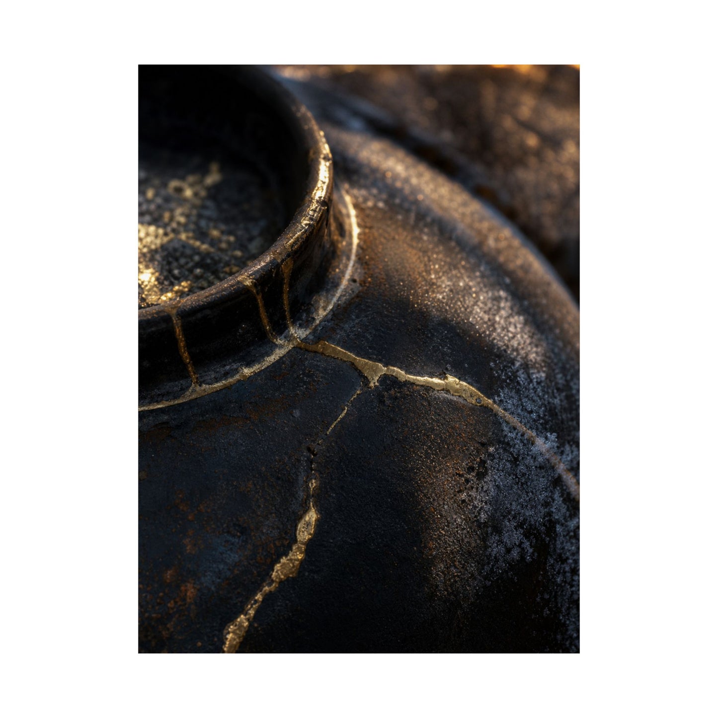 Winter Rust Patina Broken Beauty Wall Art Print | Artful Decor