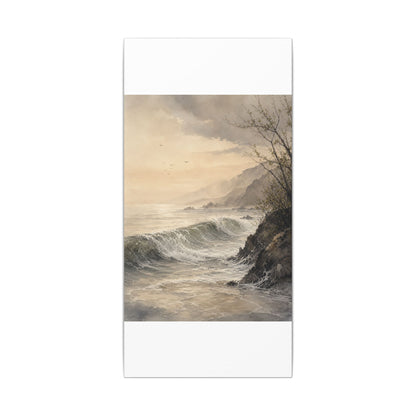 Ocean Wave Spring Canvas Art | Japandi Elegant Design