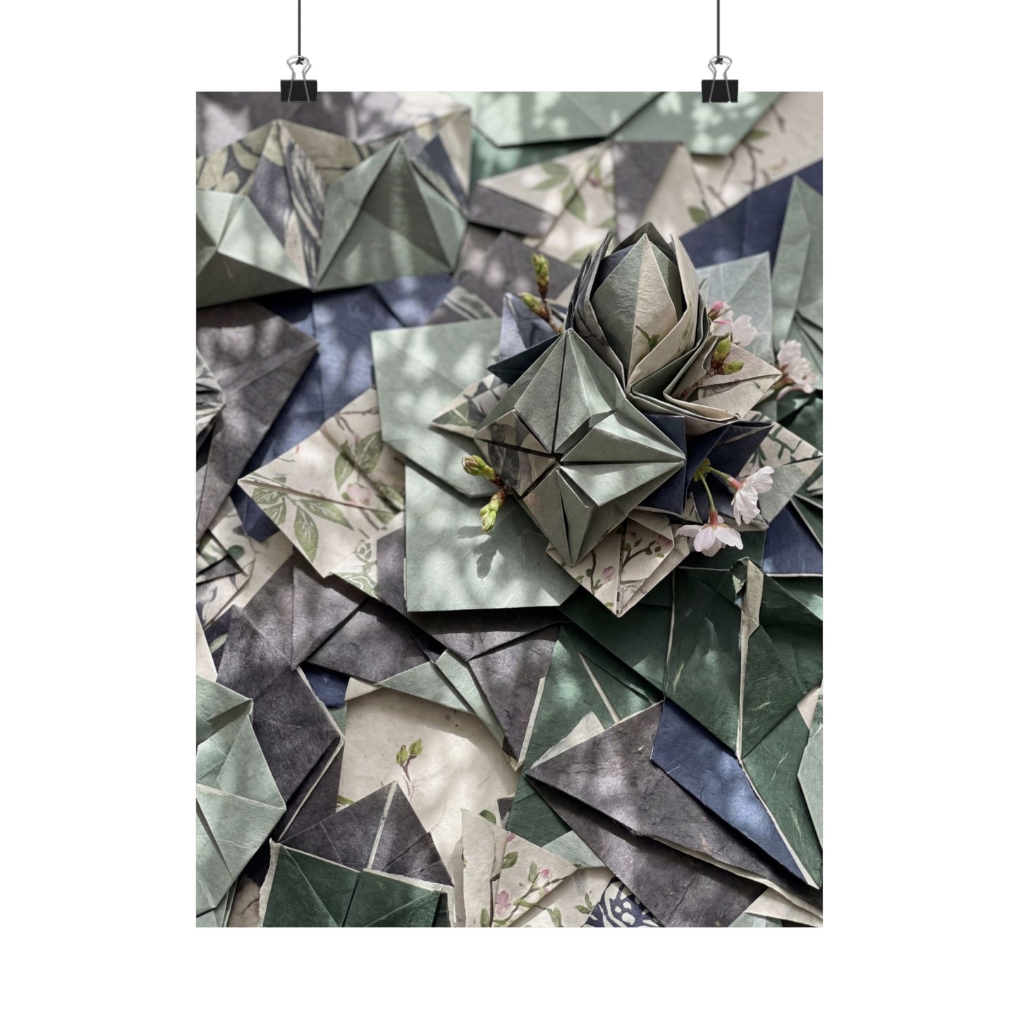 Cozy Paper Fold Wall Art Print - Japanese Pattern Japandi Art Print