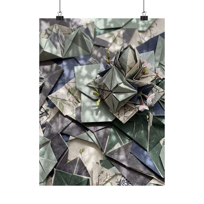 Cozy Paper Fold Wall Art Print - Japanese Pattern Japandi Art Print