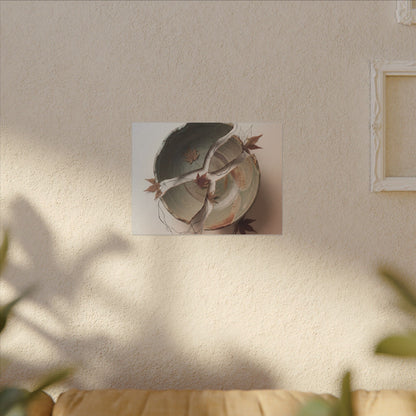 Dawn Ceramic Bowl Canvas Art - Japandi Fukinsei