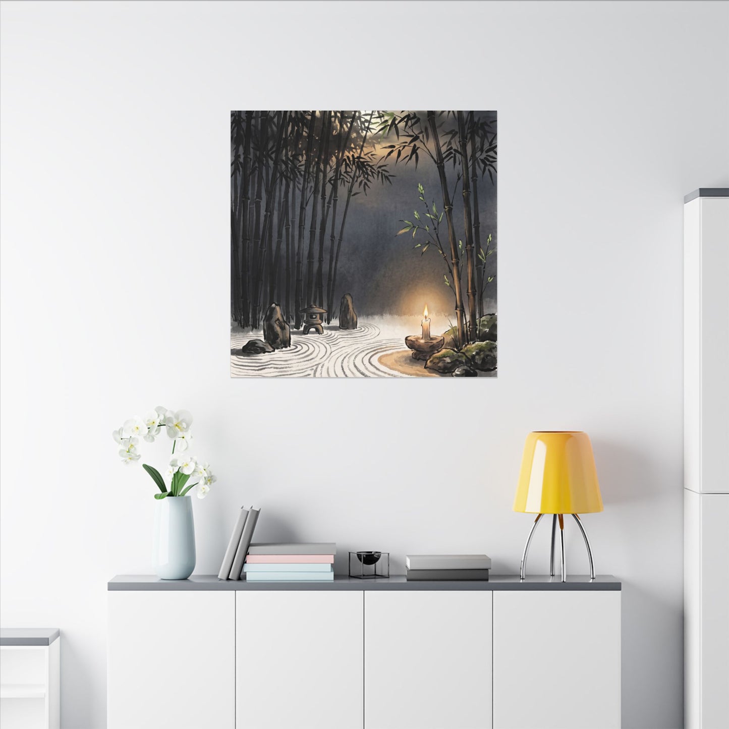 Tranquil Bamboo Grove Canvas Art - Karesansui Zen