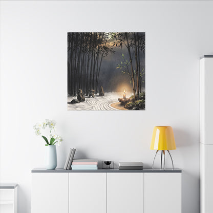 Tranquil Bamboo Grove Canvas Art - Karesansui Zen