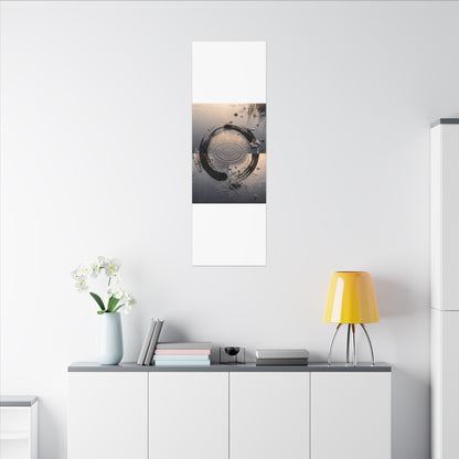 Winter Water Ripple Enso Canvas Art | Tranquil Decor