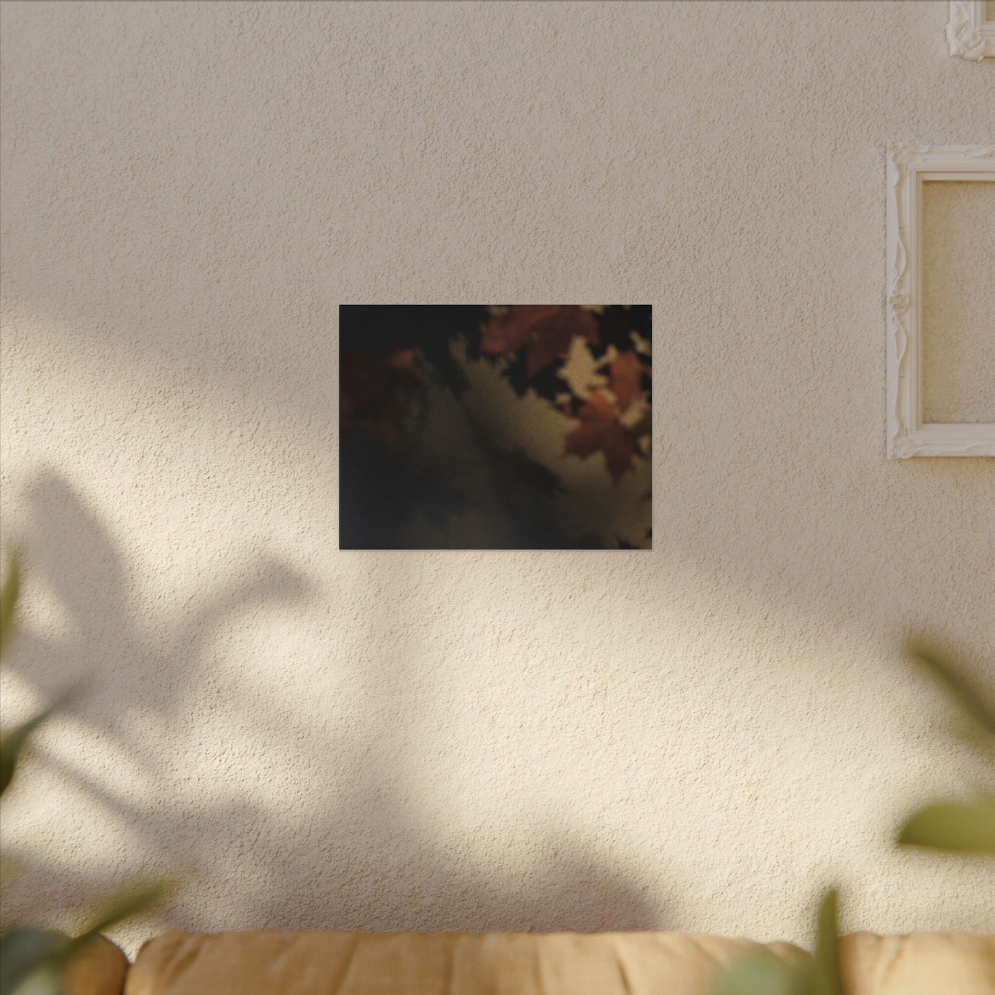 Shadow Play Canvas Art | Autumn Dark Japandi Moody Minimal Art