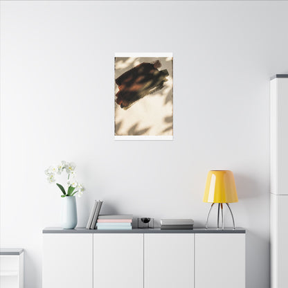 Ink Brushstroke Canvas Art | Summer Dark Japandi Moody Minimal Art