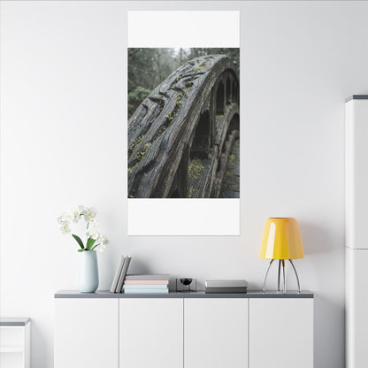 Overcast Wooden Bridge Canvas Art - Japandi Kanso