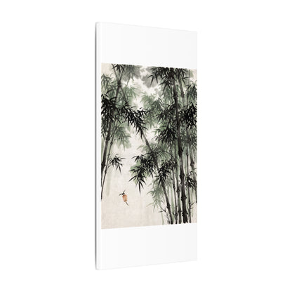 Zen Bamboo Grove in Overcast | Sumi E Canvas Art