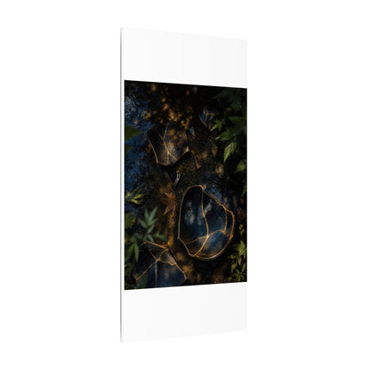 Dark Japandi Broken Pottery in Dappled | Shadow Zen Canvas Art