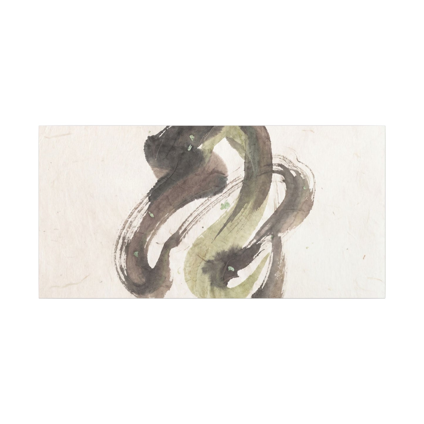 Ink Brushstroke Canvas Art | Spring Japandi Japanese Pattern Art