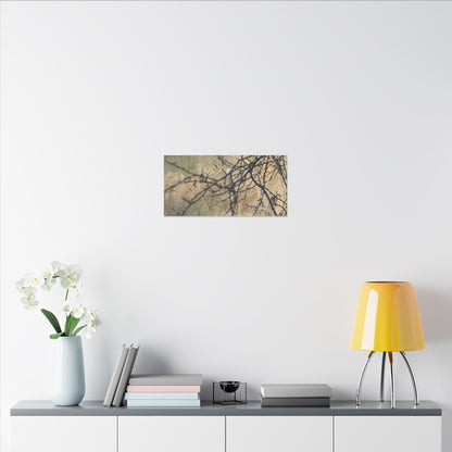 Japandi Shadow Play in Golden Hour | Texture Canvas Art