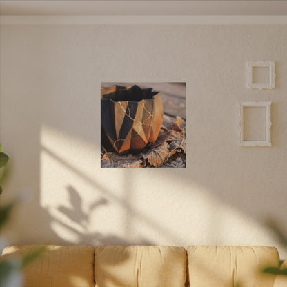 Paper Fold Gold Repair Canvas Art | Philosophical Kintsugi Art