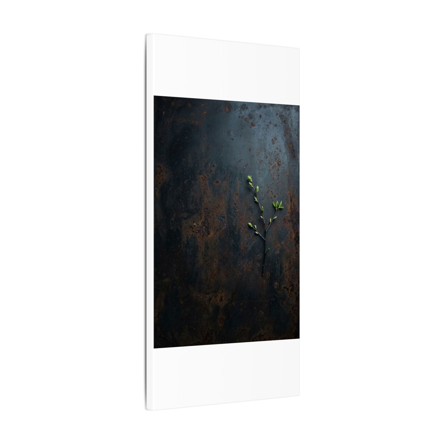 Rust Patina Moody Minimal Canvas Art | Moody Dark Japandi Art