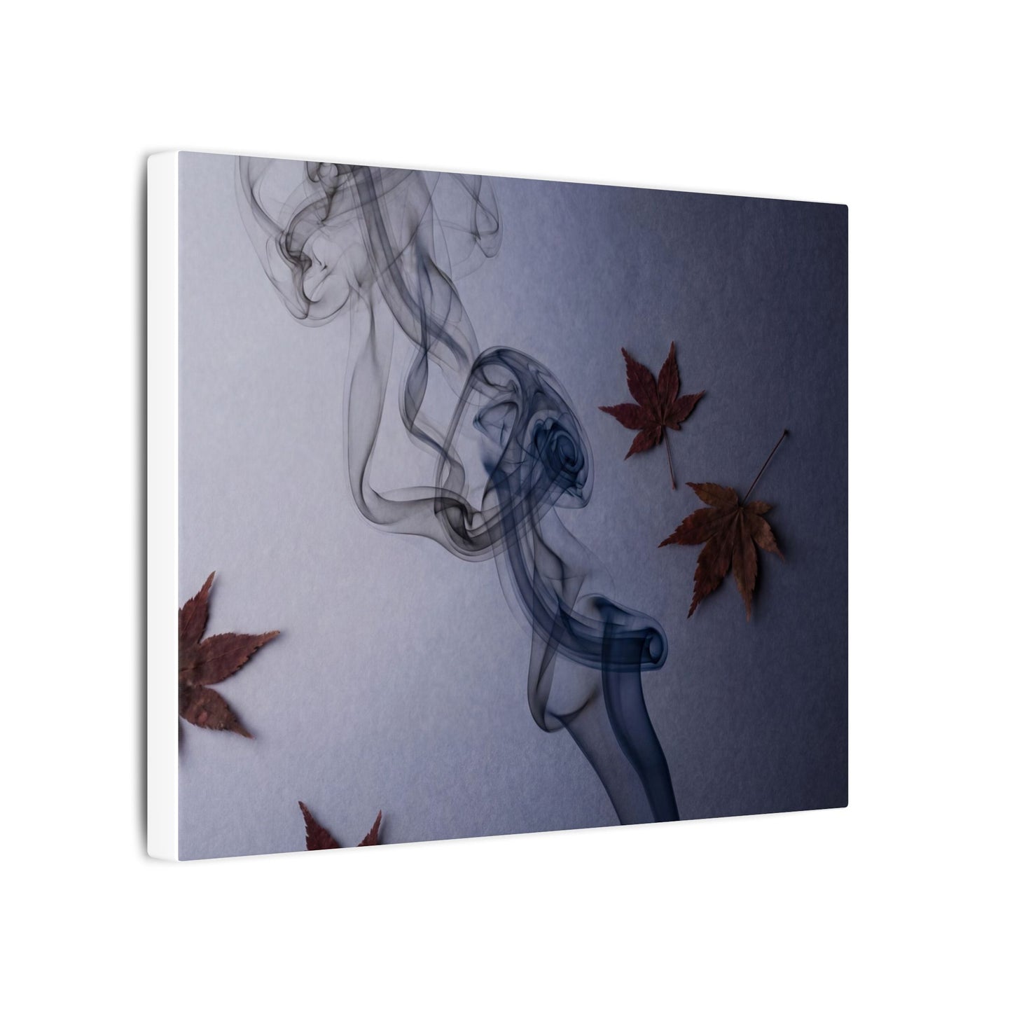 Dark Japandi Incense Smoke in Dawn | Moody Minimal Canvas Art