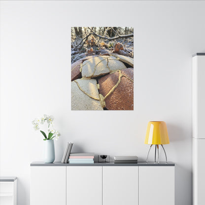 Broken Pottery Crackle Gold Canvas Art | Healing Kintsugi Art