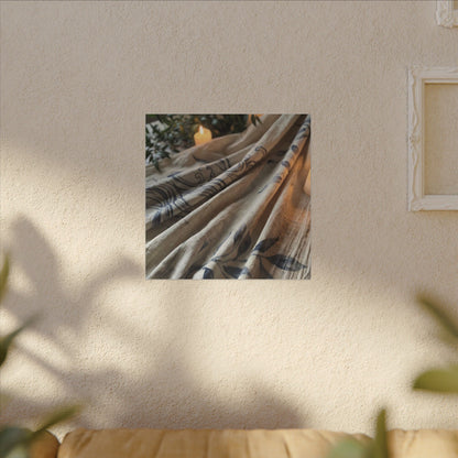 Fukinsei Silk Drape Canvas Art - Japandi Japanese Pattern