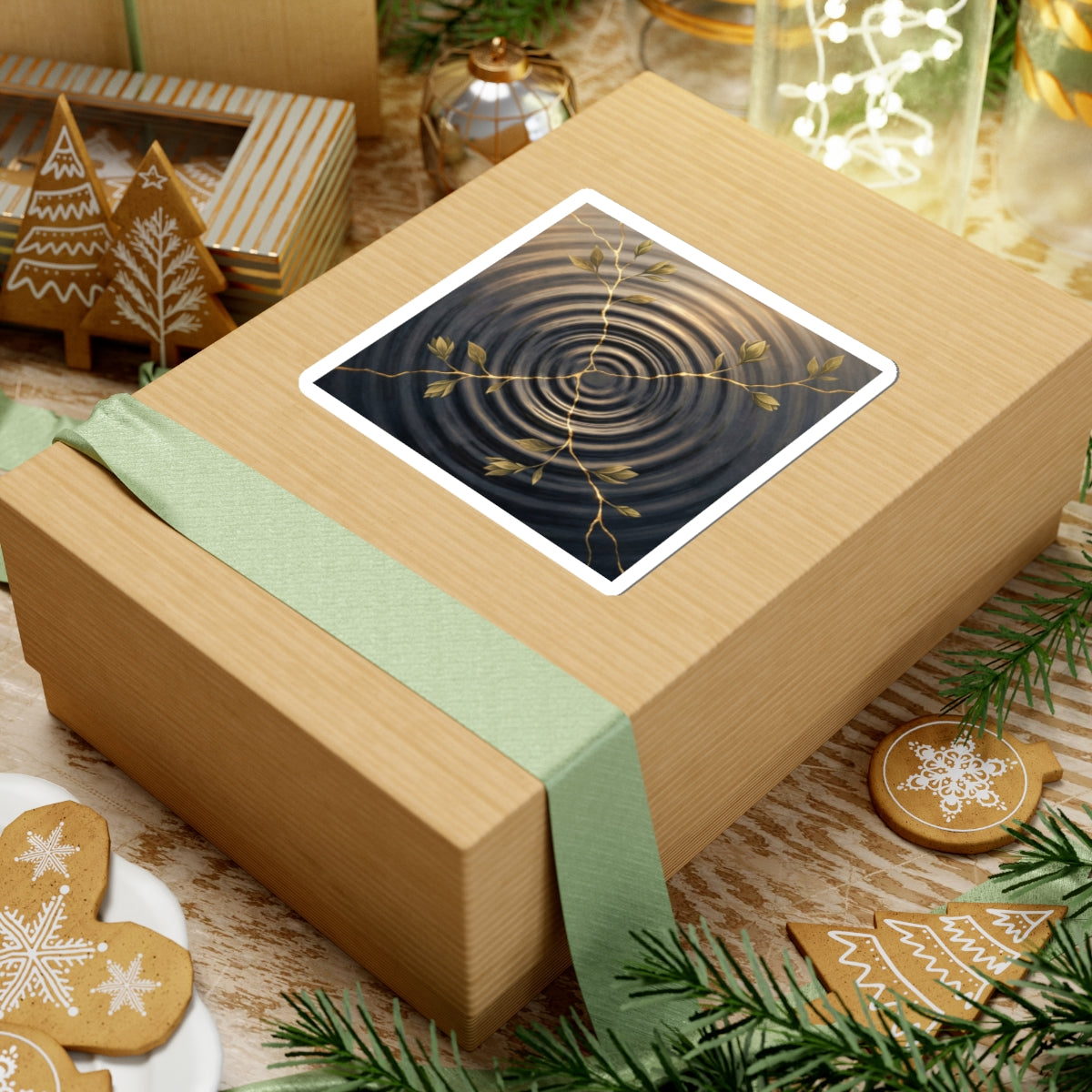 Water Ripple Spring Sticker | Kintsugi Resilient Design