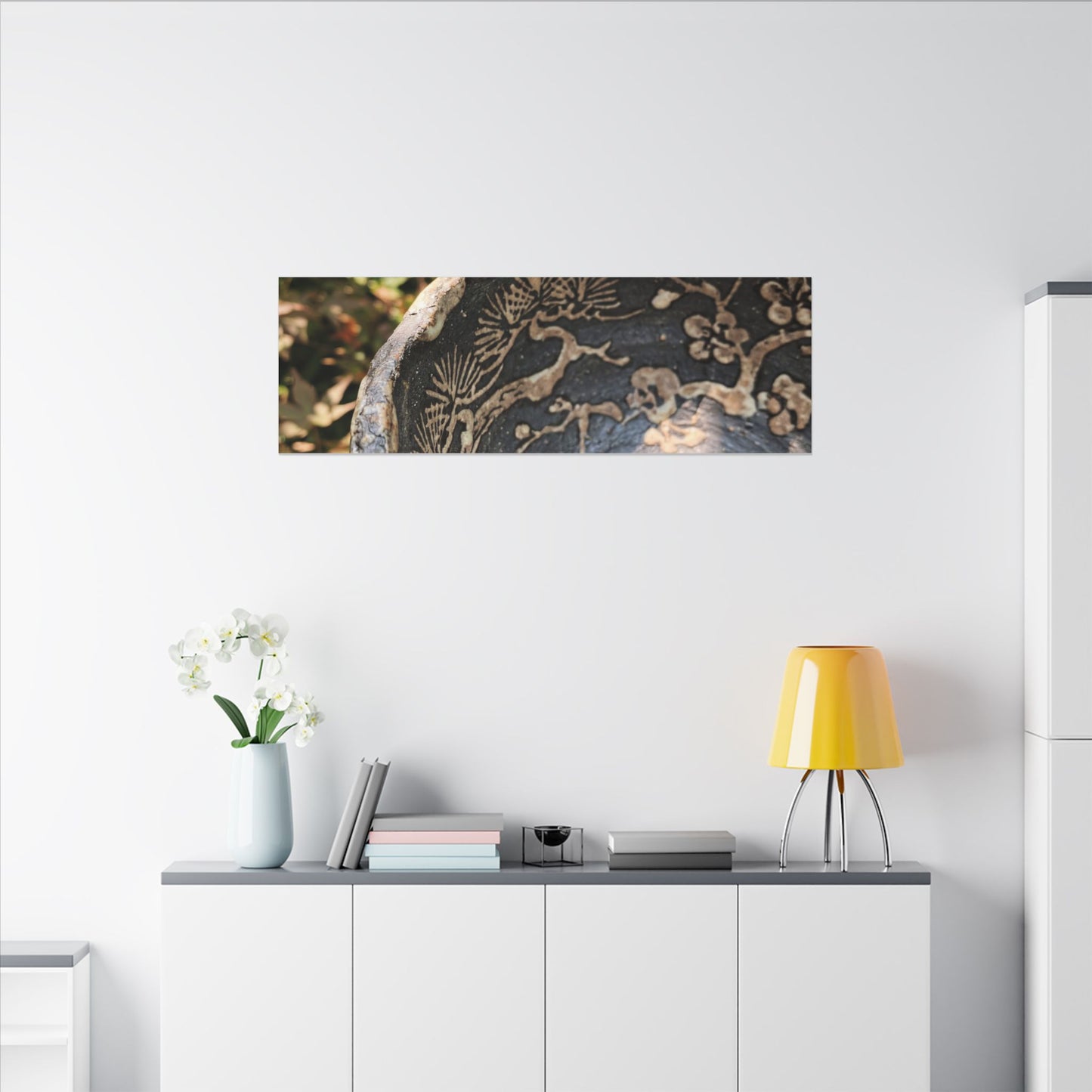Ceramic Bowl Canvas Art | Summer Japandi Japanese Pattern Art