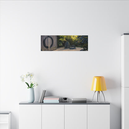 Rock Garden Enso Canvas Art | Tranquil Zen Art