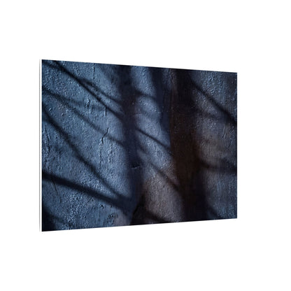 Dark Japandi Shadow Play in Moonlight | Moody Minimal Canvas Art