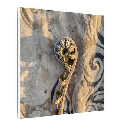 Fern Unfurling Canvas Art | Winter Japandi Japanese Pattern Art