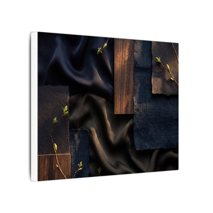 Silk Drape Spring Canvas Art | Dark Japandi Moody Design